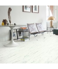 Quick-Step Ambient Click Plus Mármol Carrara Blanco AMCP40136